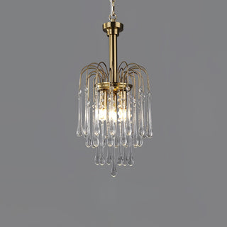 Lustra Lustre Bras Dorés et Cristal