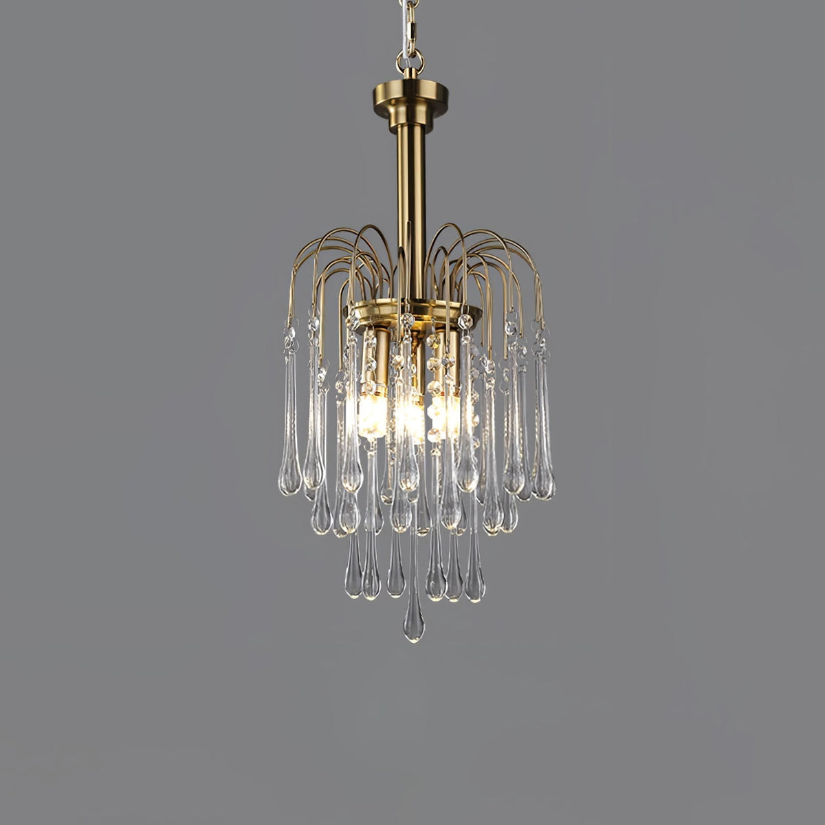 Arlora Lustre Bras Dorés et Cristal