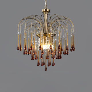 Lustra Lustre Bras Dorés et Cristal