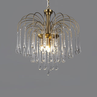 Lustra Lustre Bras Dorés et Cristal