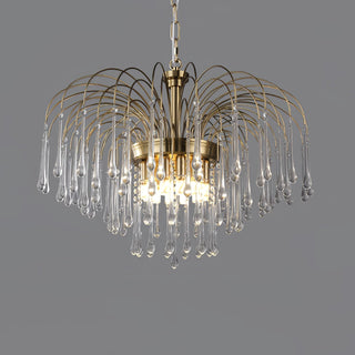 Lustra Lustre Bras Dorés et Cristal