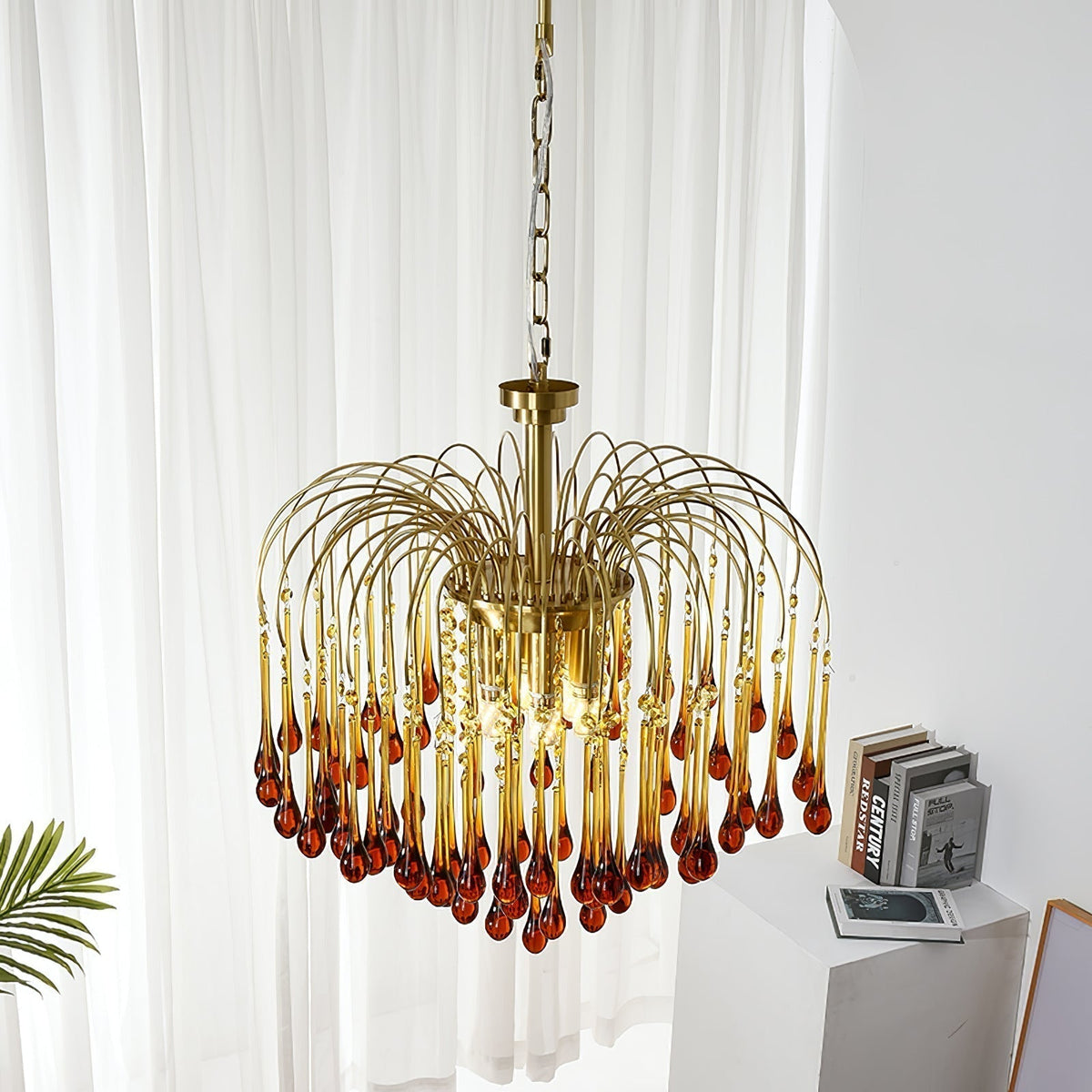 Arlora Lustre Bras Dorés et Cristal