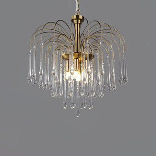Lustra Lustre Bras Dorés et Cristal