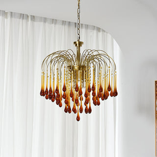 Lustra Lustre Bras Dorés et Cristal