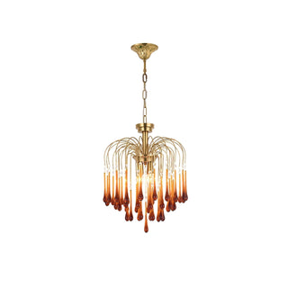 Lustra Lustre Bras Dorés et Cristal
