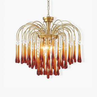 Lustra Lustre Bras Dorés et Cristal
