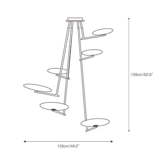 Umirarae Lampe de Plafond en Laiton et Verre Créativité Individuelle