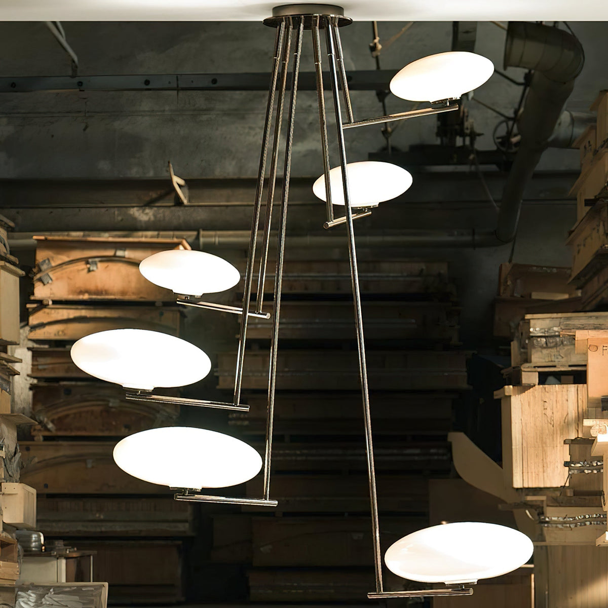 Umirarae Lampe de Plafond en Laiton et Verre Créativité Individuelle
