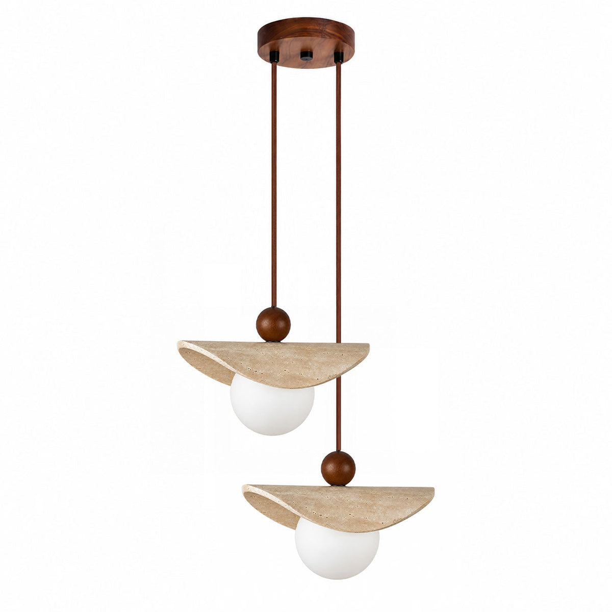 Jorwick Suspension À Perles De Travertin