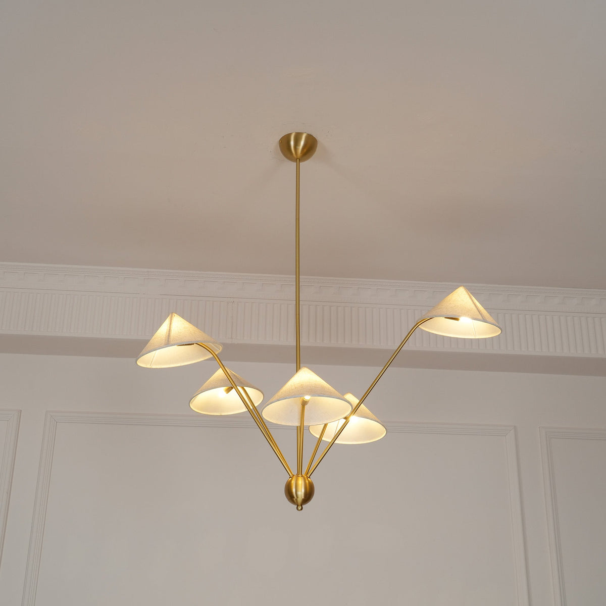 Valiora Lustre Laiton Courbé Beige