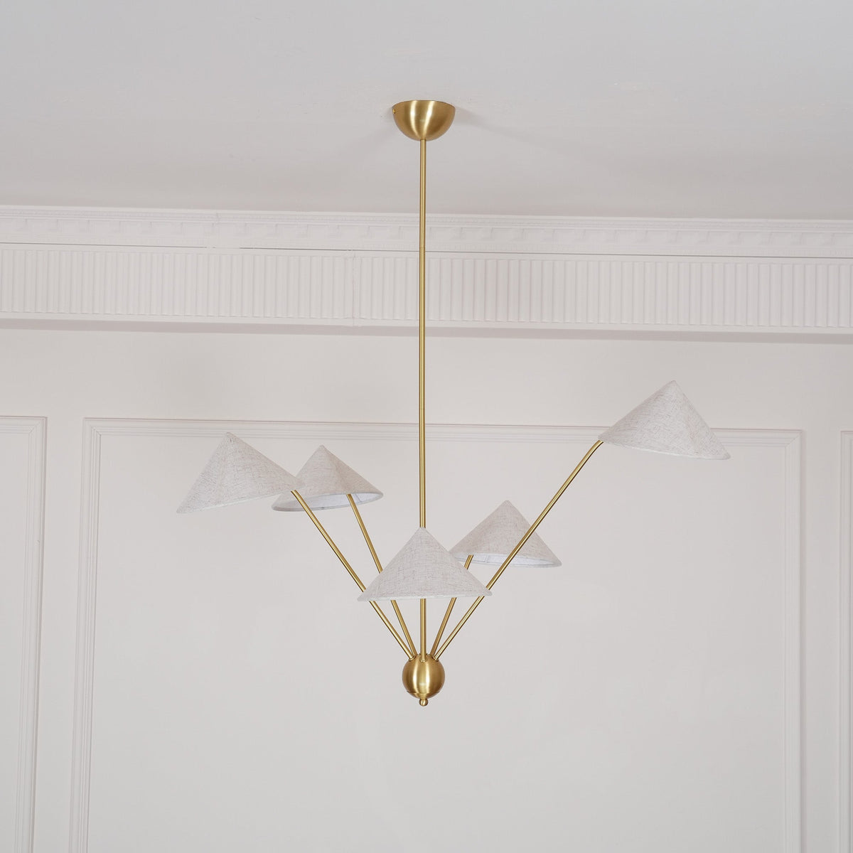 Valiora Lustre Laiton Courbé Beige