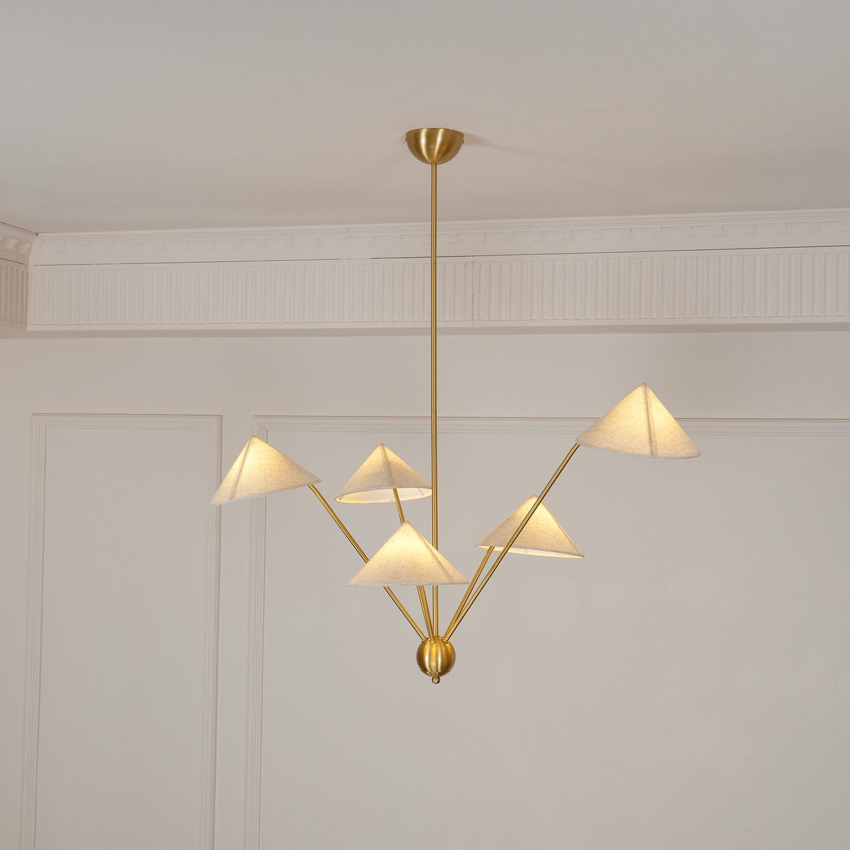 Valiora Lustre Laiton Courbé Beige