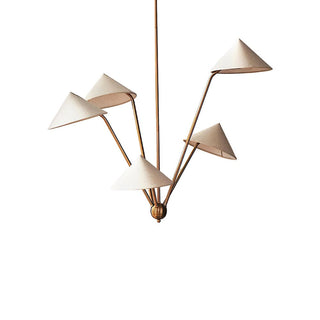 Lustra Lustre Laiton Courbé Beige