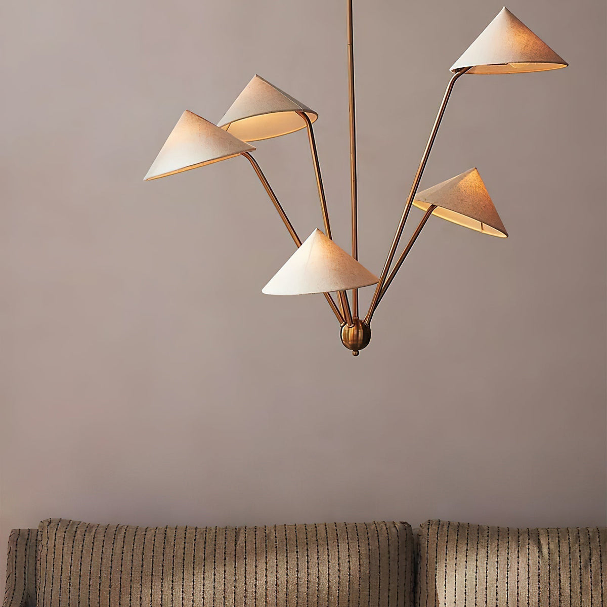 Valiora Lustre Laiton Courbé Beige