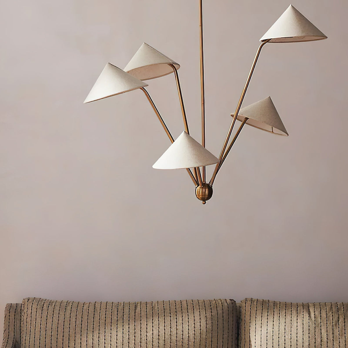 Valiora Lustre Laiton Courbé Beige