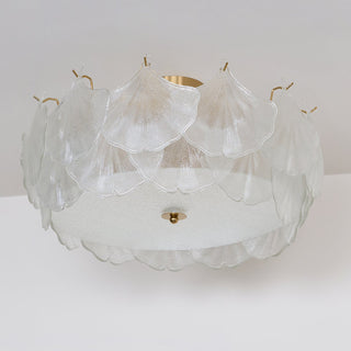 Maple Lampe de Plafond en Verre Cluster de Feuilles