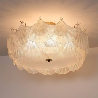 Maple Lampe de Plafond en Verre Cluster de Feuilles
