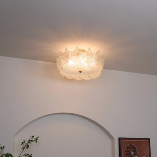 Maple Lampe de Plafond en Verre Cluster de Feuilles