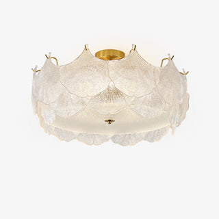 Maple Lampe de Plafond en Verre Cluster de Feuilles