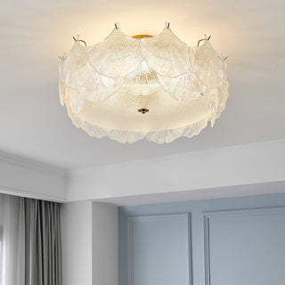 Maple Lampe de Plafond en Verre Cluster de Feuilles