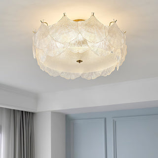 Maple Lampe de Plafond en Verre Cluster de Feuilles