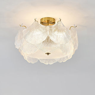 Maple Lampe de Plafond en Verre Cluster de Feuilles