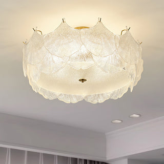 Maple Lampe de Plafond en Verre Cluster de Feuilles