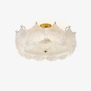 Maple Lampe de Plafond en Verre Cluster de Feuilles
