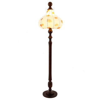 Maplen Lampadaire en Bois Et Tissu Vintage