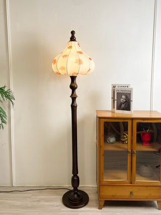 Maplen Lampadaire en Bois Et Tissu Vintage