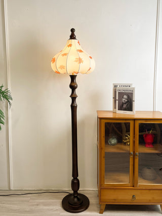 Maplen Lampadaire en Bois Et Tissu Vintage