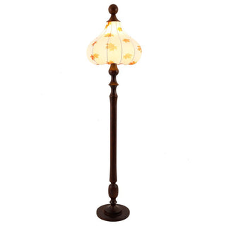 Maplen Lampadaire en Bois Et Tissu Vintage