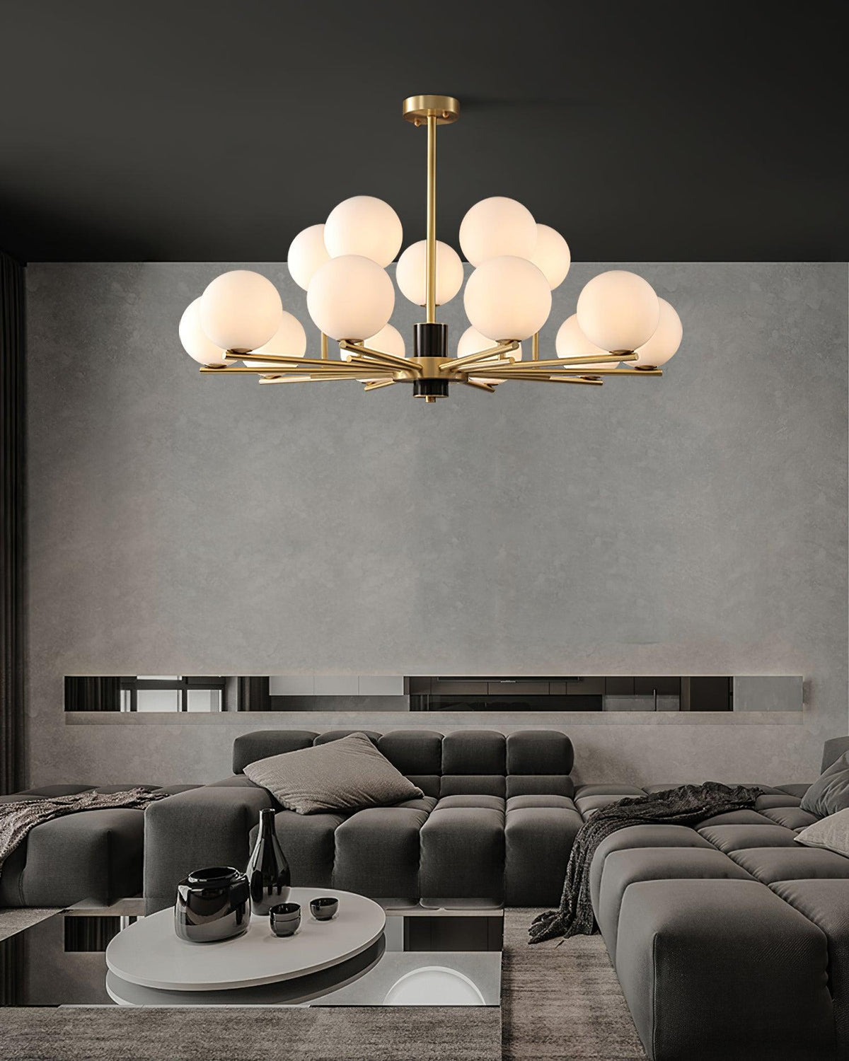 Covynel Lustre en Laiton Mi-Siècle