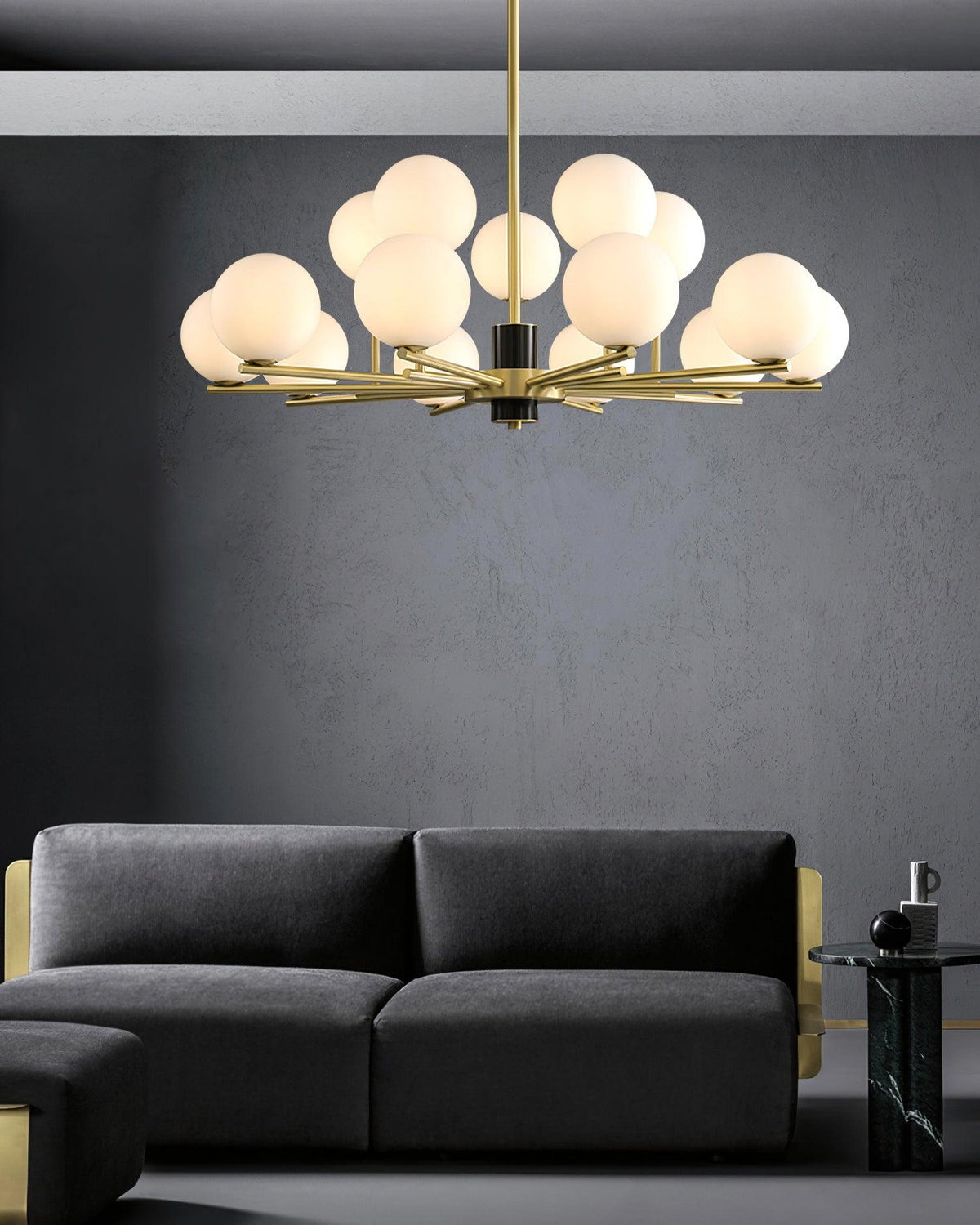 Covynel Lustre en Laiton Mi-Siècle