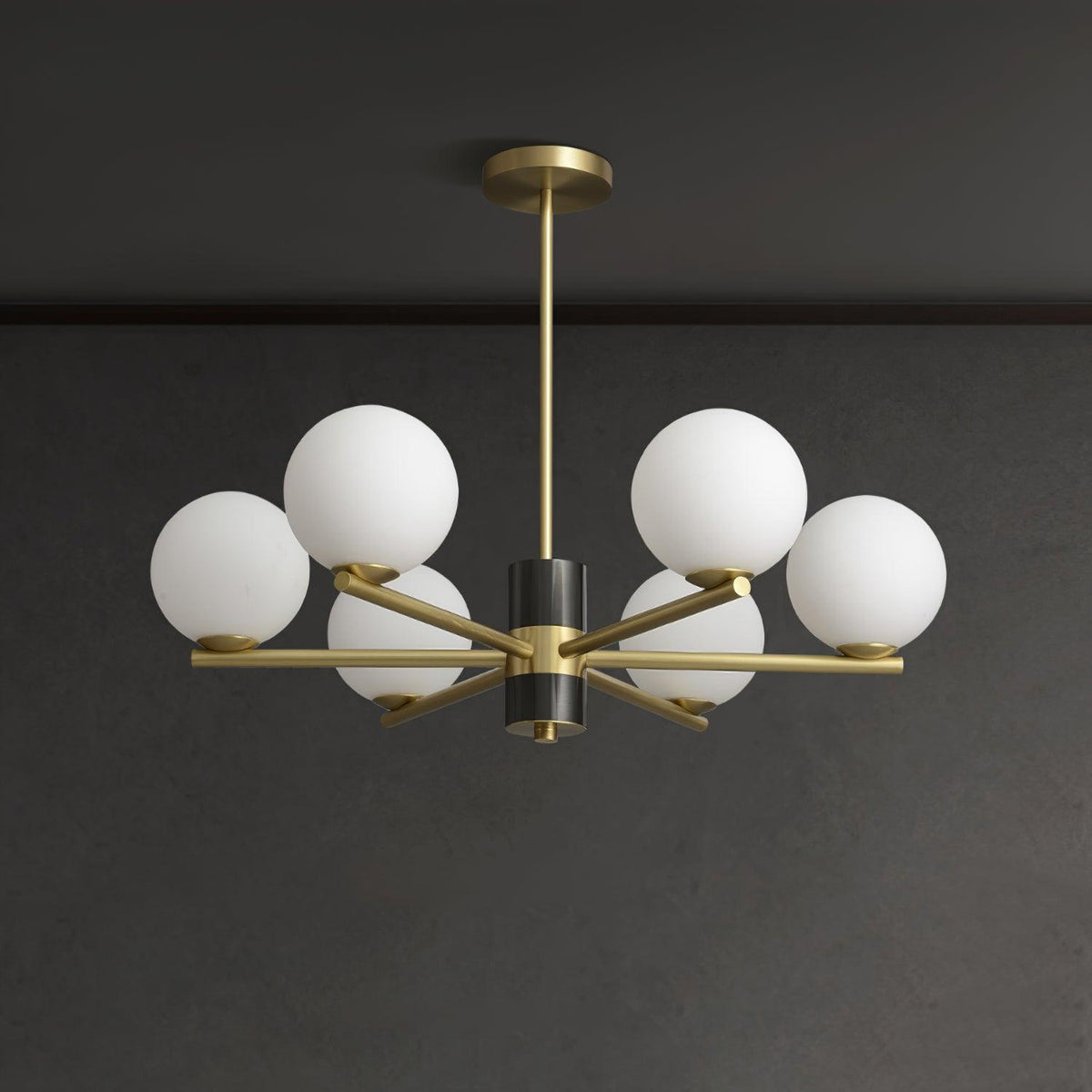 Covynel Lustre en Laiton Mi-Siècle