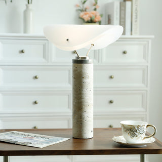 Inorielis Lampe de Table en Travertin Sculptural