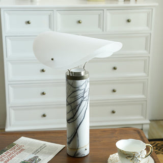 Inorielis Lampe de Table en Travertin Sculptural