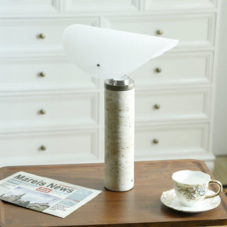 Inorielis Lampe de Table en Travertin Sculptural