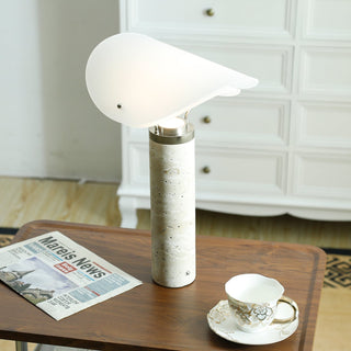 Inorielis Lampe de Table en Travertin Sculptural