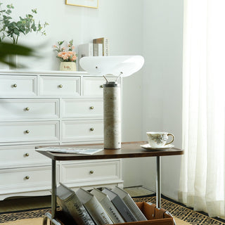 Inorielis Lampe de Table en Travertin Sculptural