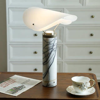 Inorielis Lampe de Table en Travertin Sculptural