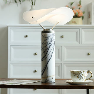 Inorielis Lampe de Table en Travertin Sculptural