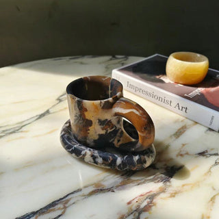 Marble Loop Storage Cup-Neutral Decor