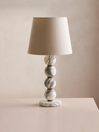 Marble Sphere Table Lamp-Neutral Decor