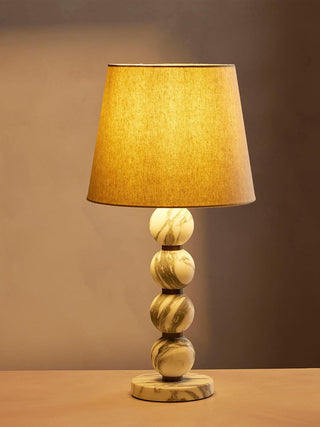 Marble Sphere Table Lamp-Neutral Decor