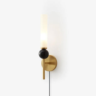 Marble Vertical Plug-in Wall Lamp-Neutral Decor