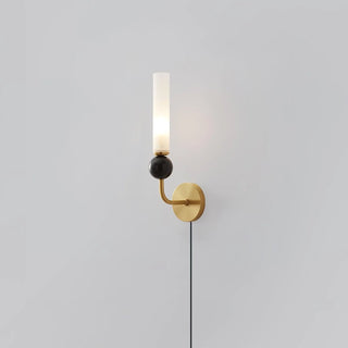 Marble Vertical Plug-in Wall Lamp-Neutral Decor
