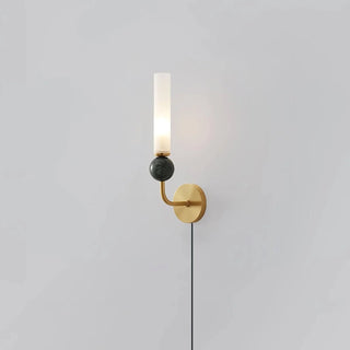Marble Vertical Plug-in Wall Lamp-Neutral Decor