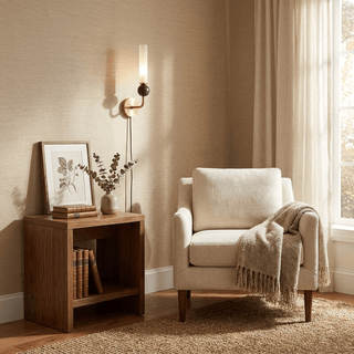 Marble Vertical Plug-in Wall Lamp-Neutral Decor