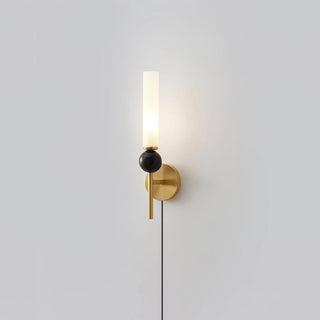 Marble Vertical Plug-in Wall Lamp-Neutral Decor